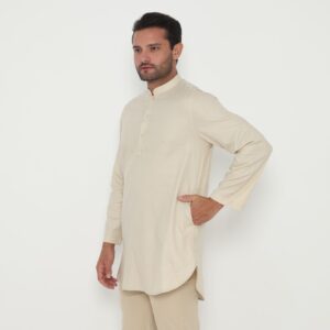 Jobb Aziz Baju Koko Pria Lengan Panjang Regular Fit Light Khaki