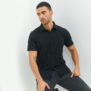 Jobb Endive Kemeja Pria Lengan Pendek Slim Fit Hitam
