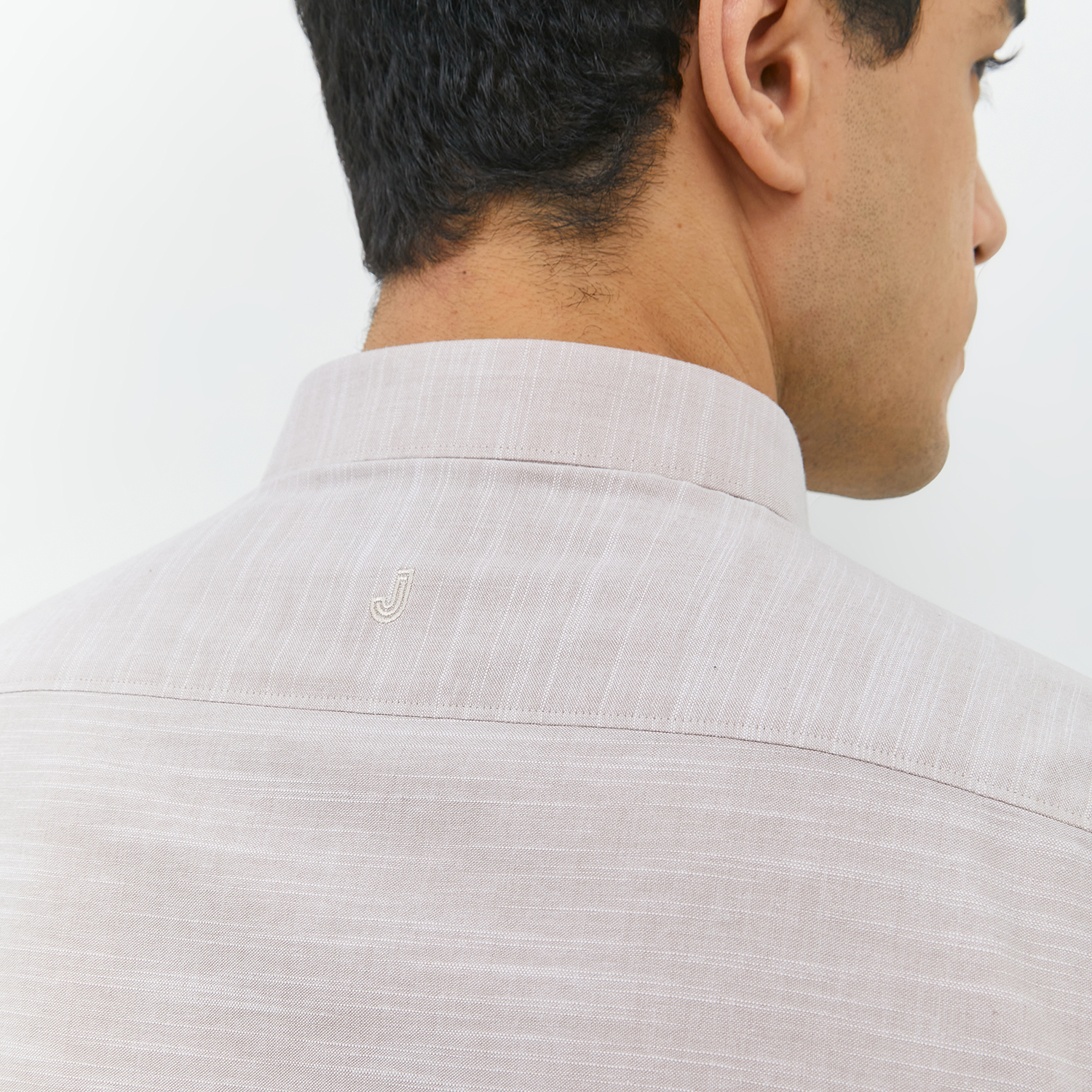 JOBB Finley Kemeja Pria Lengan Pendek Slim Fit Light Khaki - Image 4