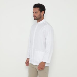 Jobb Kamran Baju Koko Pria Lengan Panjang Regular Fit White