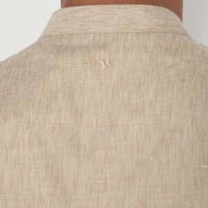 Jobb Khalil Baju Koko Pria Kurta Lengan Pendek Regular Fit Khaki