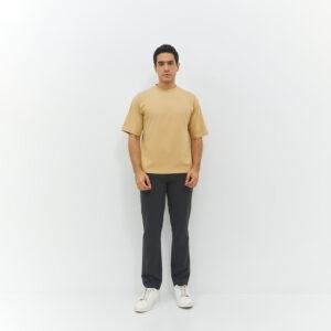 JOBB Leven T-shirt Pria Oversized Dark Khaki