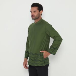 Jobb Owais Baju Koko Pria Lengan Panjang Regular Fit Hijau