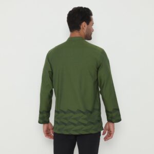 Jobb Owais Baju Koko Pria Lengan Panjang Regular Fit Hijau