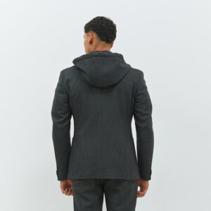 Jobb Ronaldo-T2 Hybird Blazer Pria Slim Fit Dark Grey