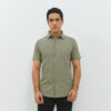 JOBB Truro Kemeja Pria Lengan Pendek Slim Fit Medium Green