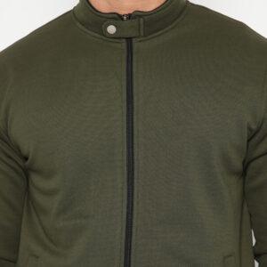 d&f jaket pria unisex biker - olive