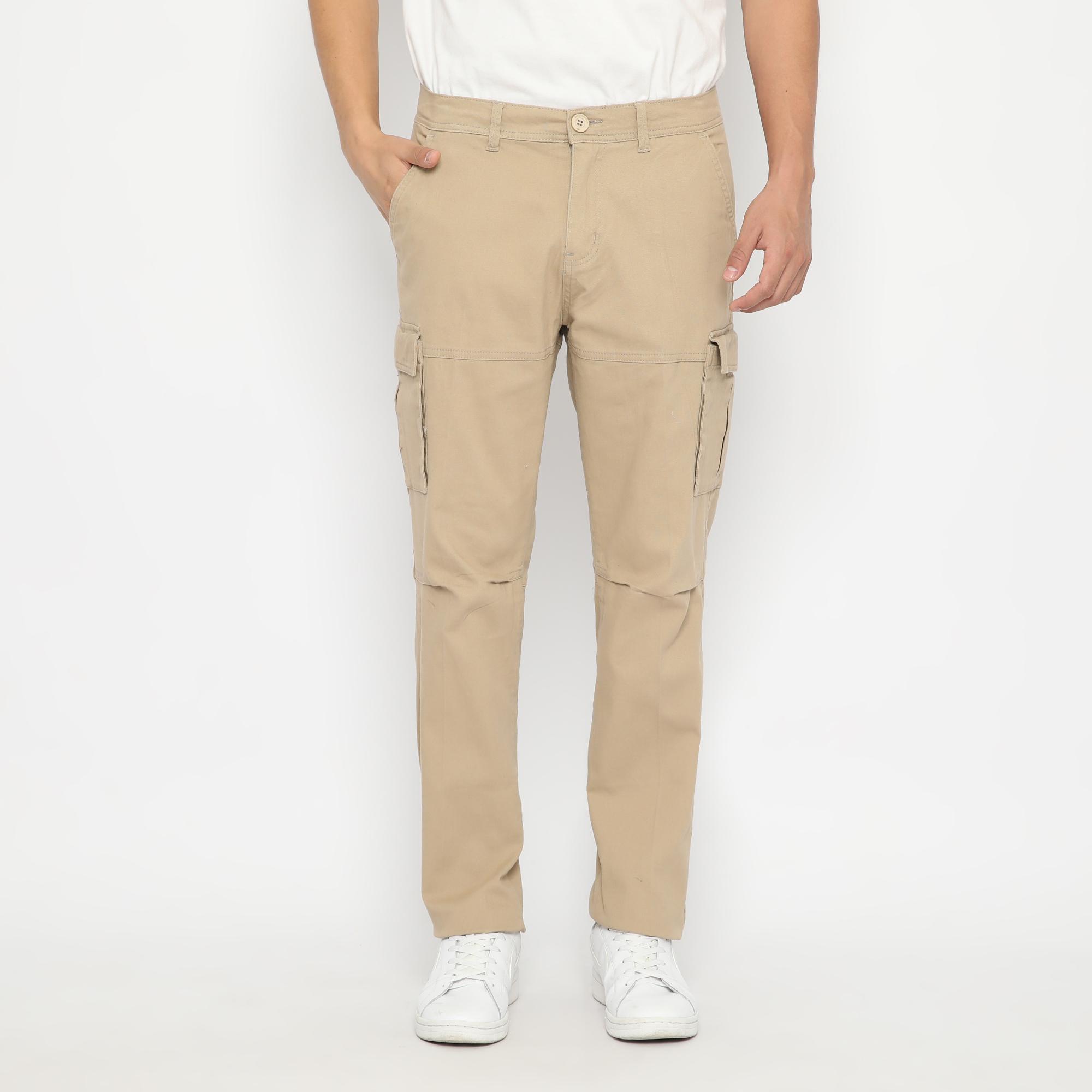 d&f celana panjang cargo - khaki