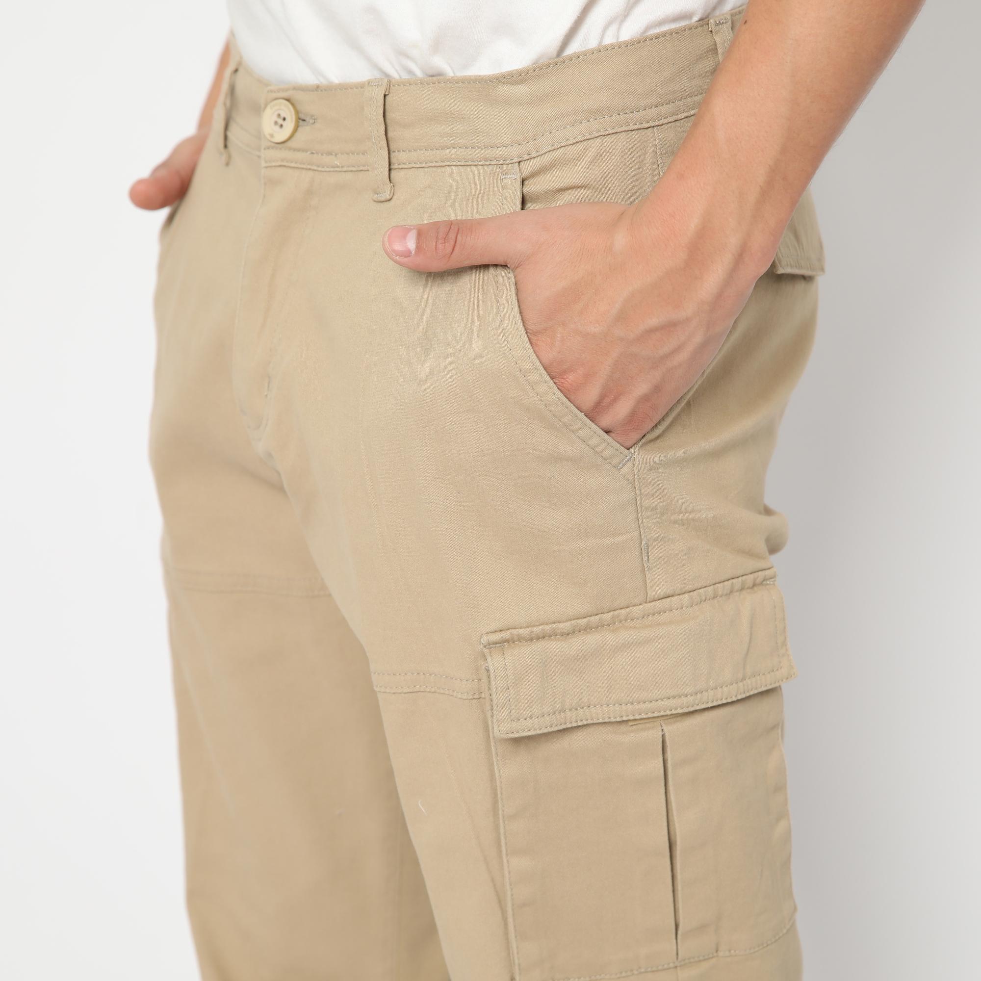 d&f celana panjang cargo - khaki - Image 2