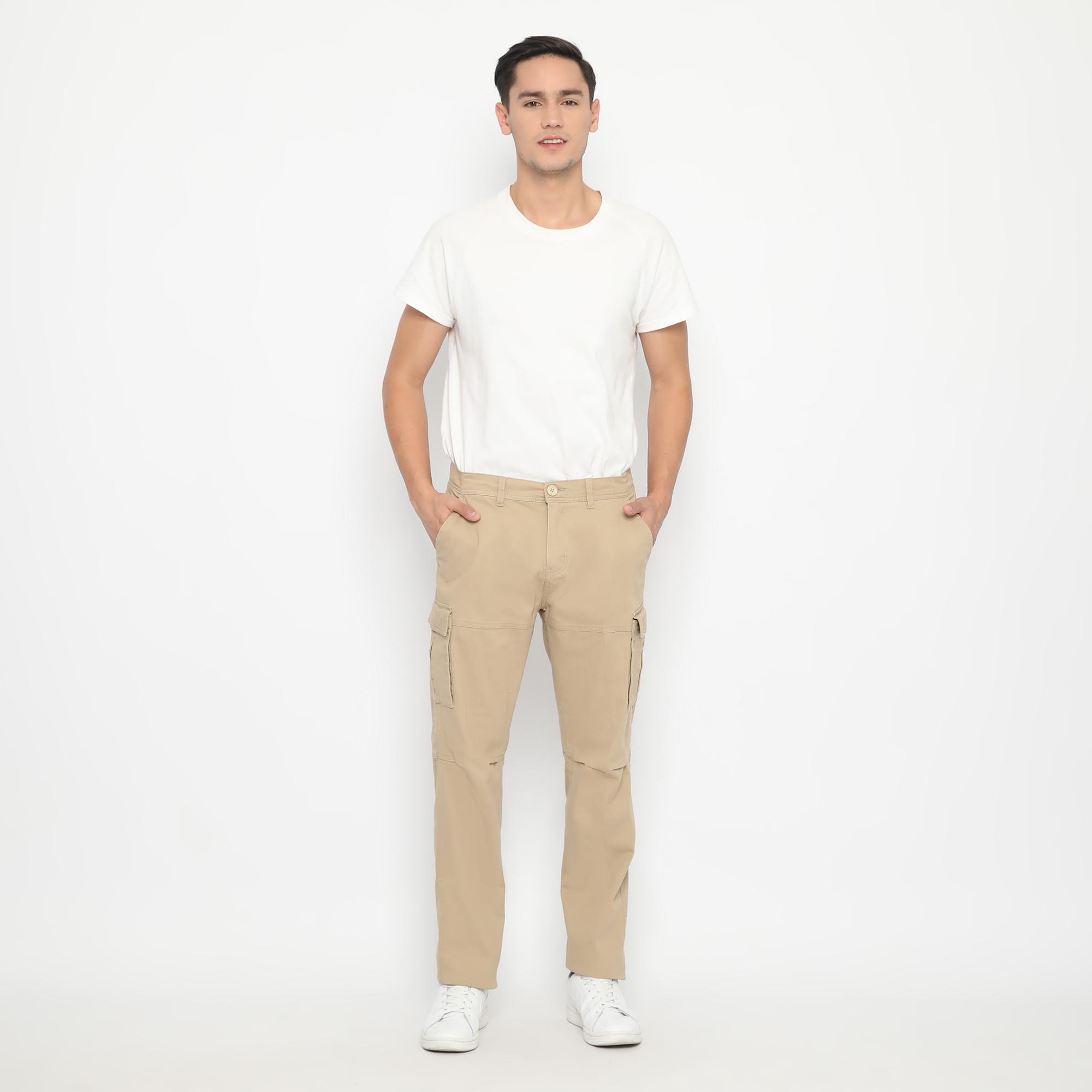 d&f celana panjang cargo - khaki - Image 4