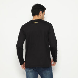 d&f x QUE kaos pria unisex lengan panjang go fast dont die - hitam