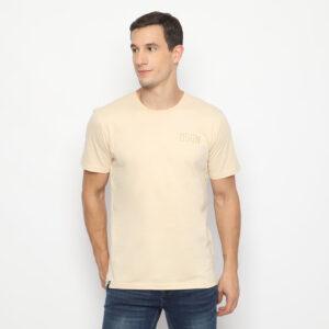 d&f kaos pria unisex print hd dsgn - cream