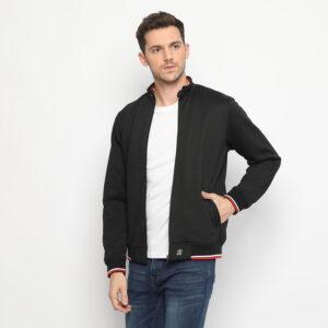 d&f CVC Jaket pria biker - hitam with button