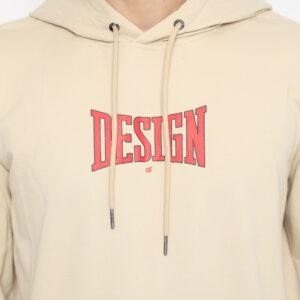 d&f sweatshirt hoodie pria unisex design - cream