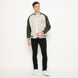 d&f jaket pria unisex parasut bomber varsity - Sequoi