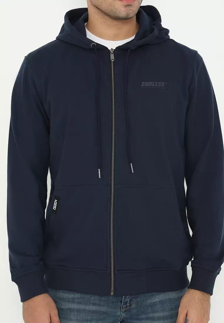 d&f sweatshirt hoodie L/S pria ENDLESS- Navy - Image 2