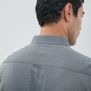 Jobb Baldwin Kemeja Pria Lengan Pendek Slim Fit Abu-abu