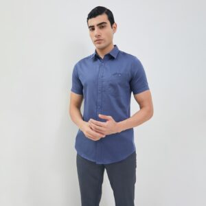 Jobb Baldwin Kemeja Pria Lengan Pendek Slim Fit Navy