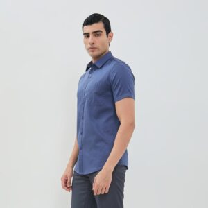 Jobb Baldwin Kemeja Pria Lengan Pendek Slim Fit Navy