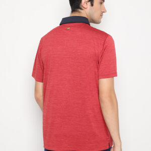 Jack Nicklaus Cyrus Premium Vertical Stripe Full Button Polo Red Root