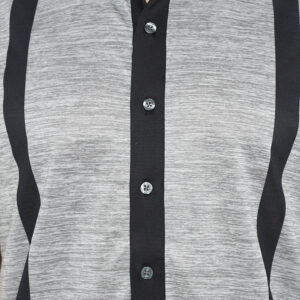 Jack Nicklaus Cyrus Premium Vertical Stripe Full Button Polo Caviar