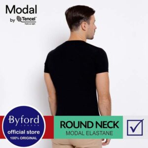 Byford R Neck T-Shirt Modal By Tencel - TBYT05R1MSBLK