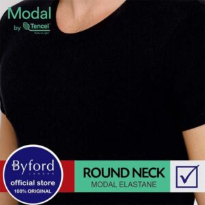 Byford R Neck T-Shirt Modal By Tencel - TBYT05R1MSBLK