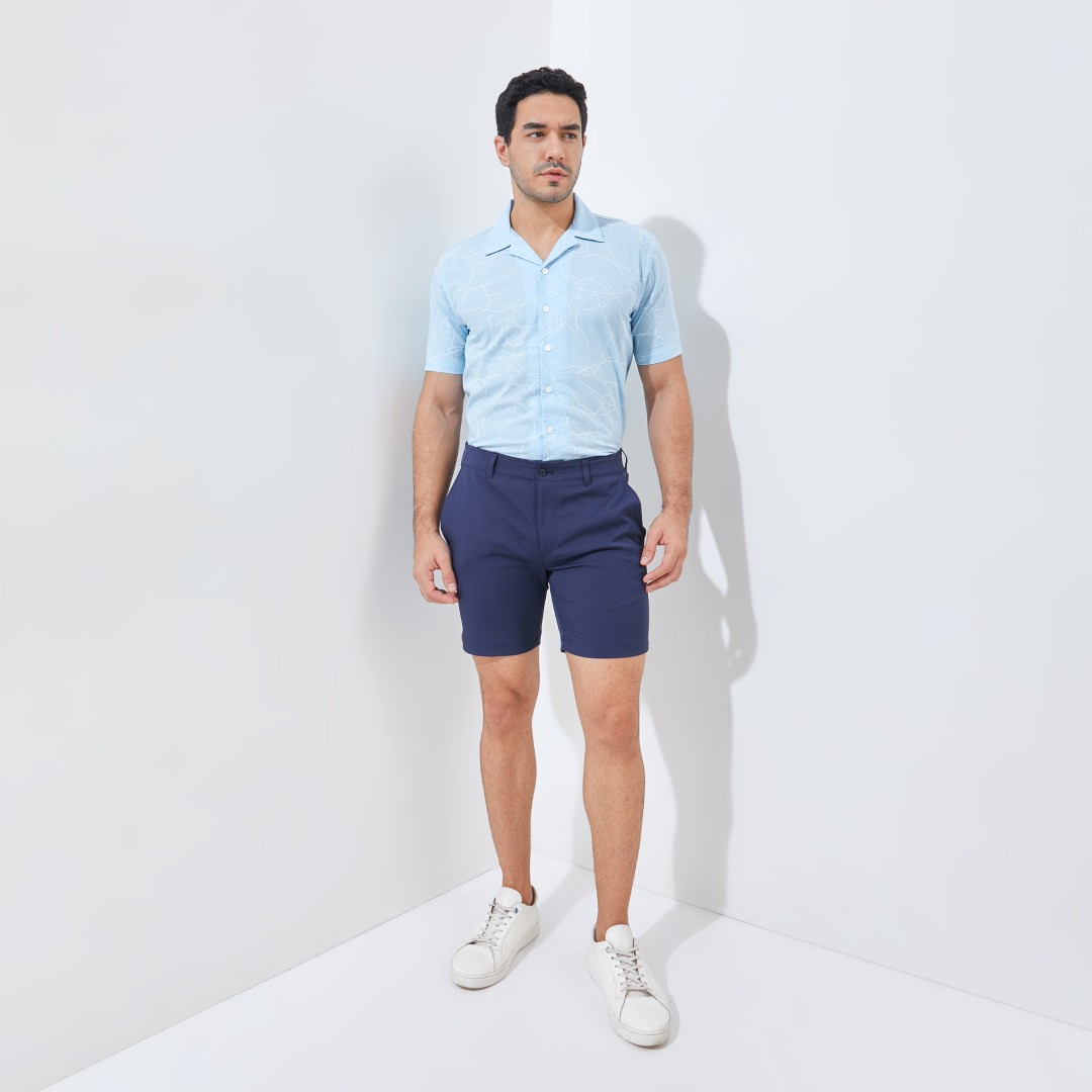 Jack Nicklaus Florian Premium Celana Pendek Pria Regular Fit Classic Navy - Image 4