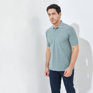 Jack Nicklaus Halston Polo Shirt Pria Regular Fit Medium Green