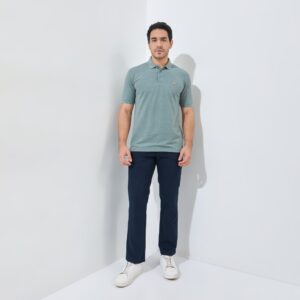 Jack Nicklaus Halston Polo Shirt Pria Regular Fit Medium Green