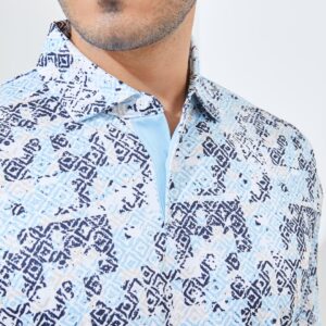 Jack Nicklaus Kloeg Premium Vintage Print Polo Cool Blue