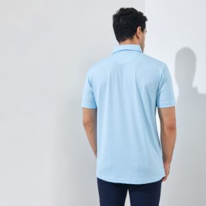 Jack Nicklaus Licht Premium Grid Print Polo Cool Blue