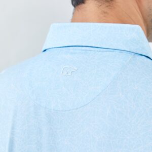 Jack Nicklaus Licht Premium Grid Print Polo Cool Blue