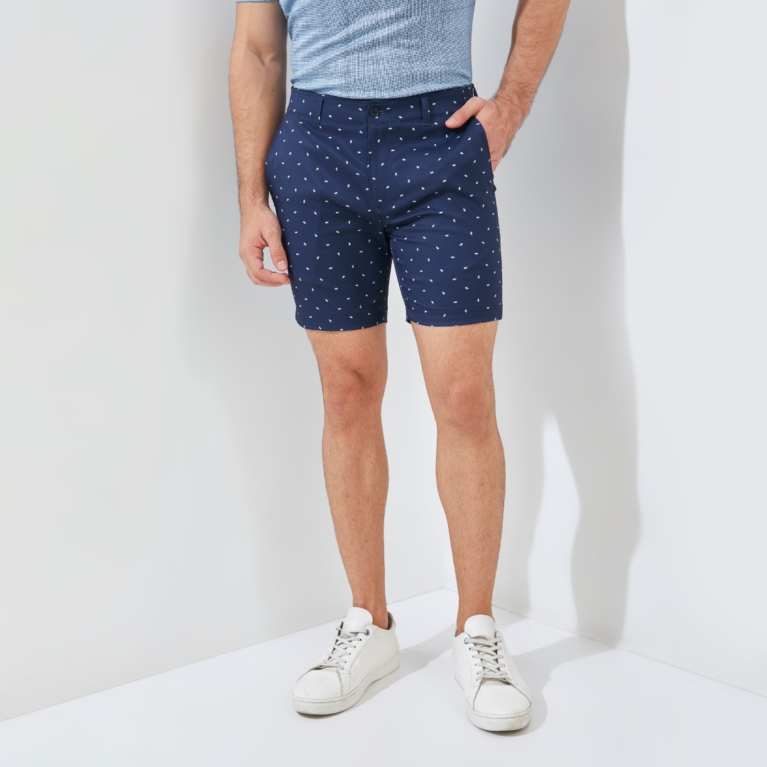 Jack Nicklaus Lieden Premium Celana Pendek Pria Regular Fit Classic Navy