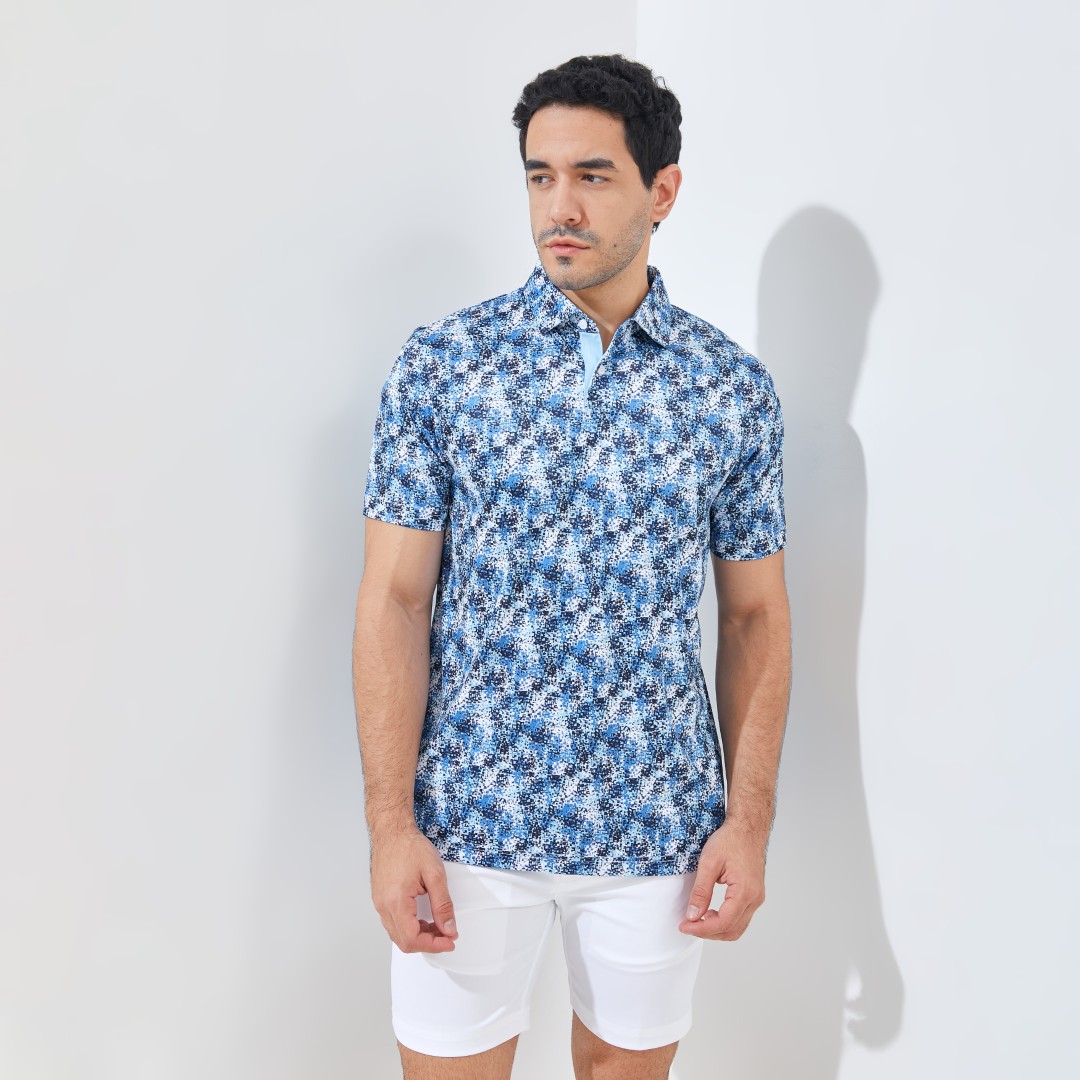 Jack Nicklaus Pulitzer Premium Abstract Print Polo Classic Navy