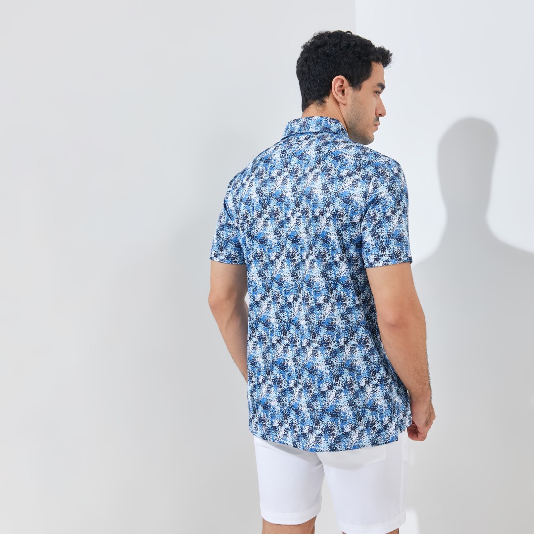 Jack Nicklaus Pulitzer Premium Abstract Print Polo Classic Navy - Image 3