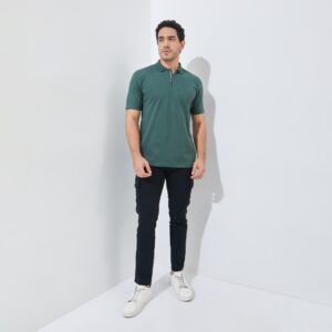 Jack Nicklaus Raven Polo Shirt Pria Regular Fit Camping Green