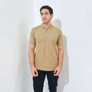 Jack Nicklaus Raven Polo Shirt Pria Regular Fit Khaki