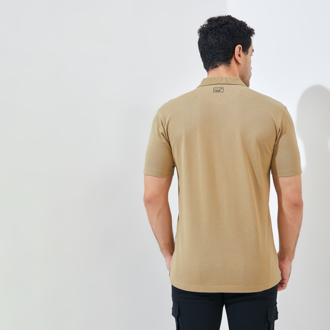 Jack Nicklaus Raven Polo Shirt Pria Regular Fit Khaki - Image 3