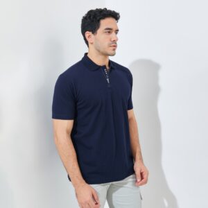 Jack Nicklaus Raven Polo Shirt Pria Regular Fit Navy