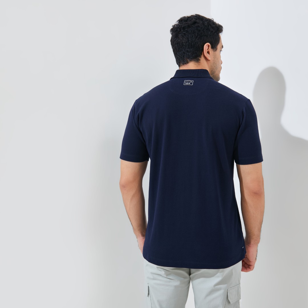Jack Nicklaus Raven Polo Shirt Pria Regular Fit Navy - Image 3
