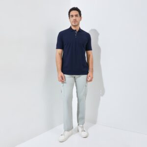 Jack Nicklaus Raven Polo Shirt Pria Regular Fit Navy