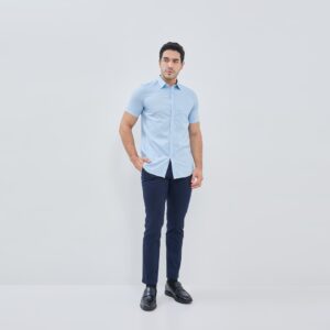 Jobb Arrilo Kemeja Pria Lengan Pendek Slim Fit Biru