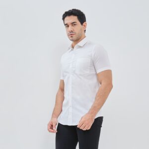 Jobb Arrilo Kemeja Pria Lengan Pendek Slim Fit Putih