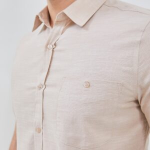 Jobb Comino Kemeja Pria Lengan Pendek Slim Fit Khaki