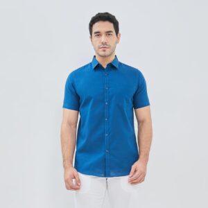 Jobb Giaco Kemeja Pria Lengan Pendek Slim Fit Navy