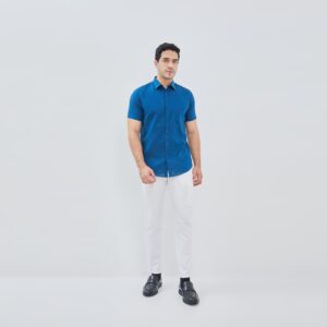 Jobb Giaco Kemeja Pria Lengan Pendek Slim Fit Navy