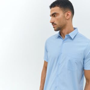 Jobb Hingham Kemeja Pria Lengan Pendek Slim Fit Light Blue