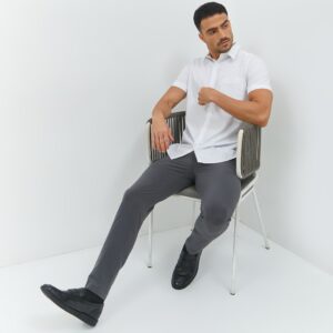 Jobb Hingham Kemeja Pria Lengan Pendek Slim Fit Putih