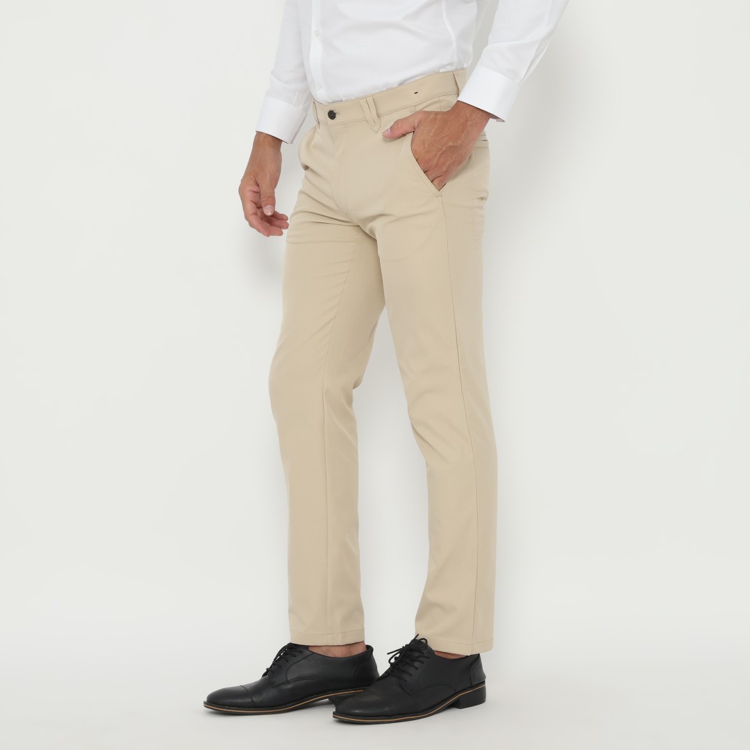 Jobb Jevino Celana Panjang Modern Slim Fit Beige - Image 2